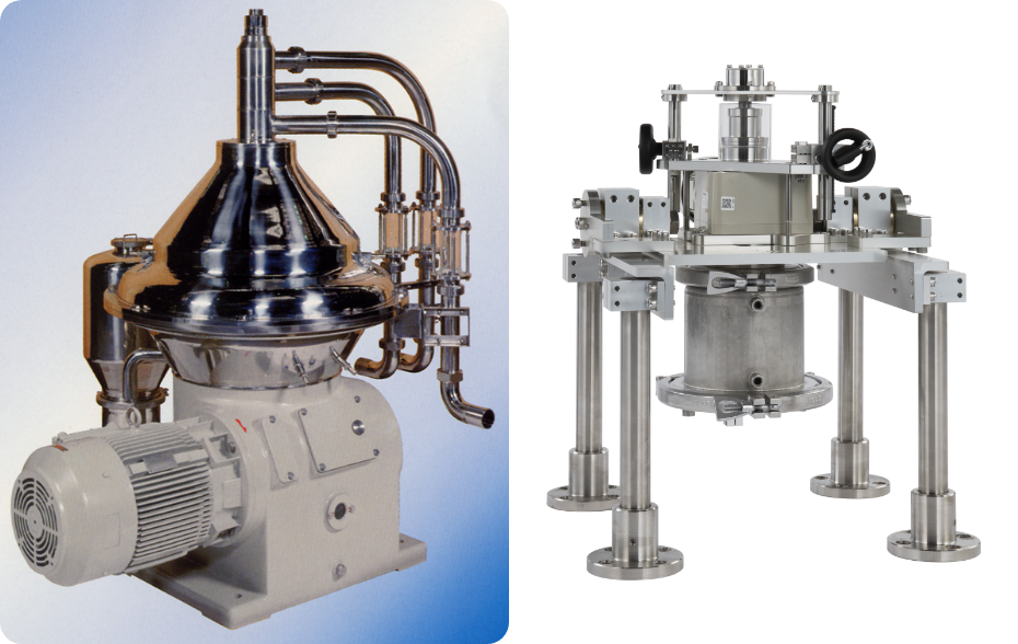 (On the left)Centrifugal technology (On the right)Extraction technology